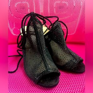 Black sparkle Mules size 6.5